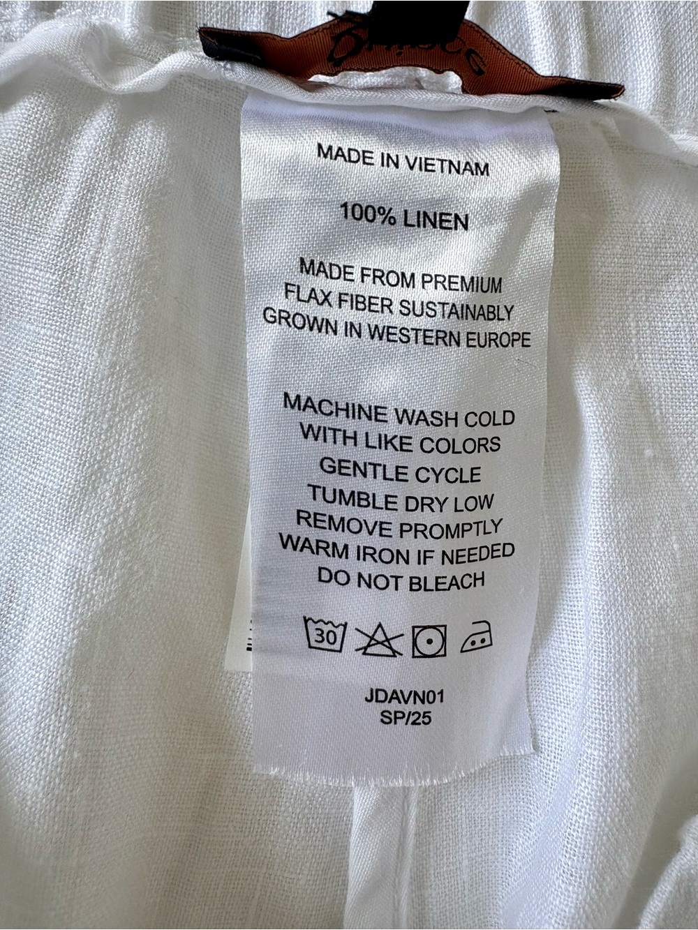 Quince 100% European Linen White Pants L NWOT Elastic Waist Wide Leg Beach - Picture 9 of 13
